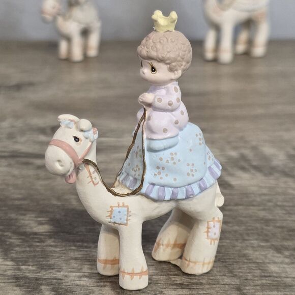 VTG Enesco Precious Moments “They Followed The Star” Miniature Pewter Magi 1990 - Picture 6 of 16